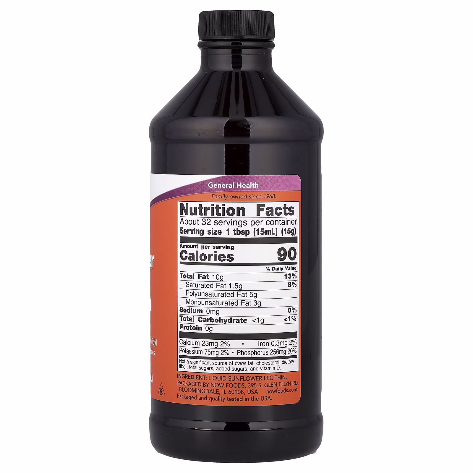 Lecitina líquida de girasol, 473 ml (16 oz. Líq.), NOW Foods