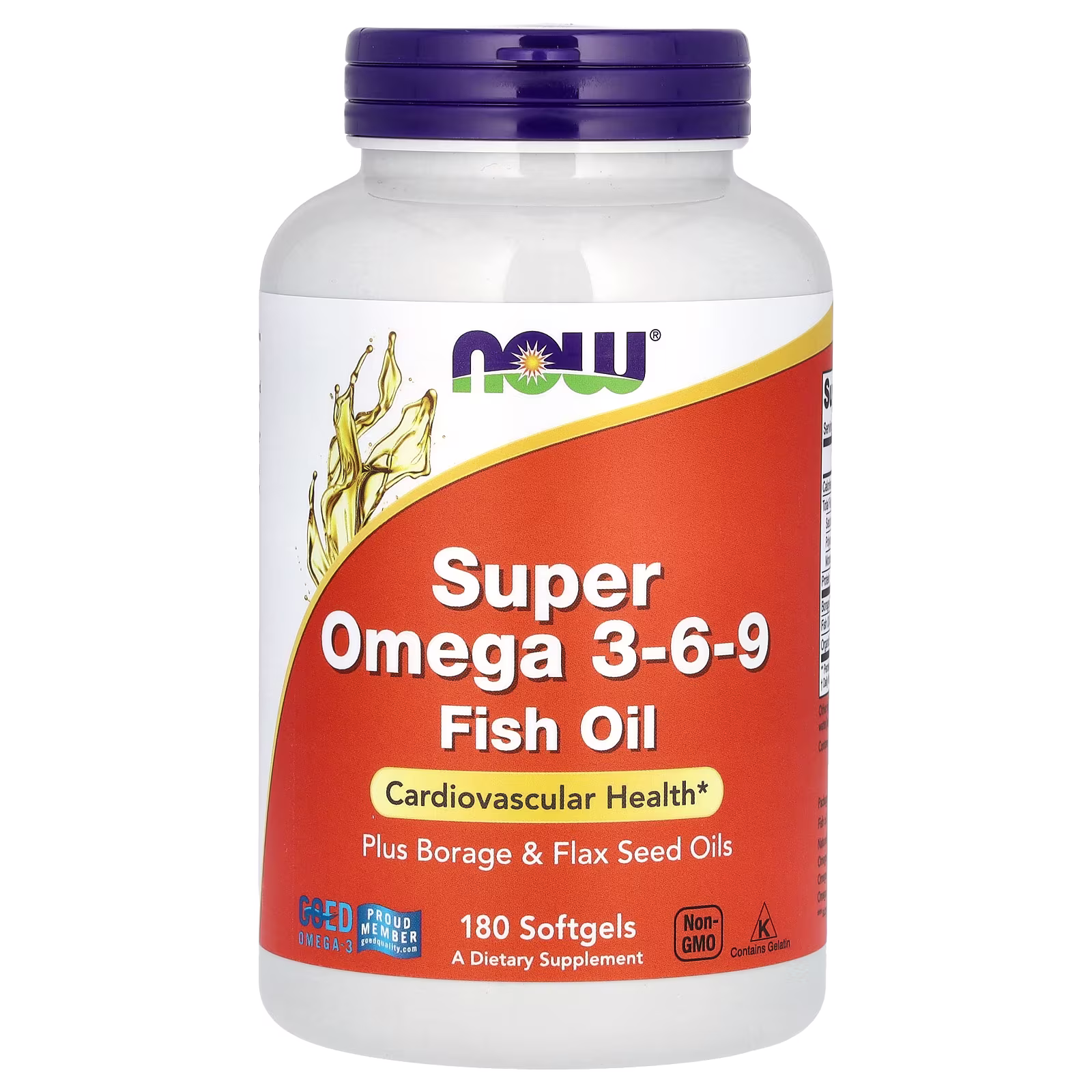 Super omega-3-6-9, 180 cápsulas blandas, NOW Foods