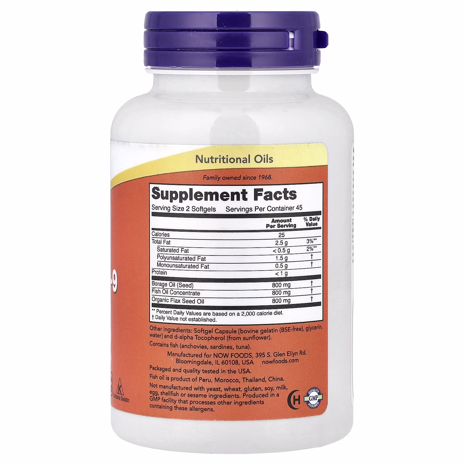 Aceite de pescado con super omega-3-6-9, 90 cápsulas blandas, NOW Foods
