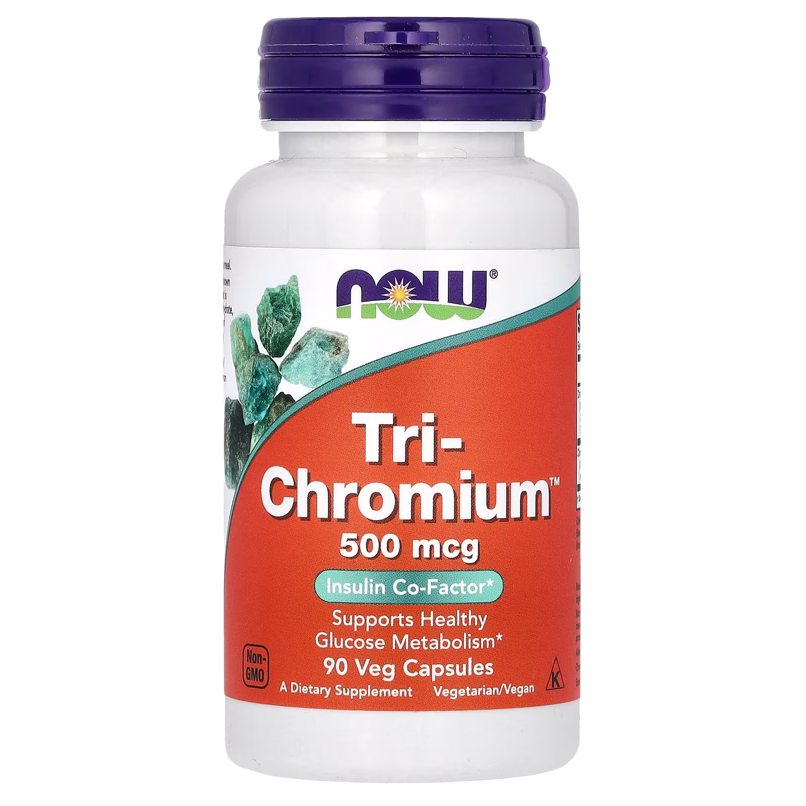 Tri-Chromium™, 500 mcg, 90 cápsulas vegetales, NOW Foods