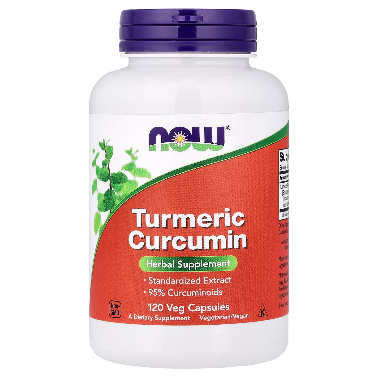 Curcumina de cúrcuma, 120 cápsulas vegetales (665 mg por cápsula), NOW Foods