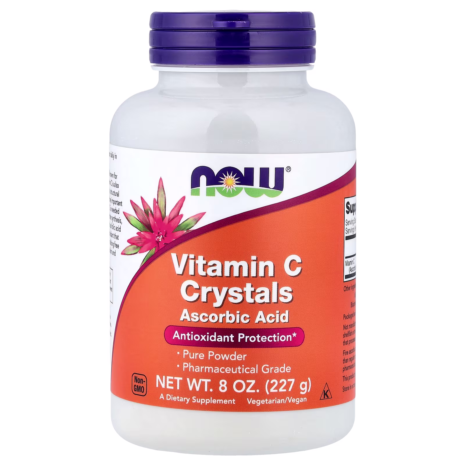 Vitamina C en cristales, 227 g (8 oz), NOW Foods