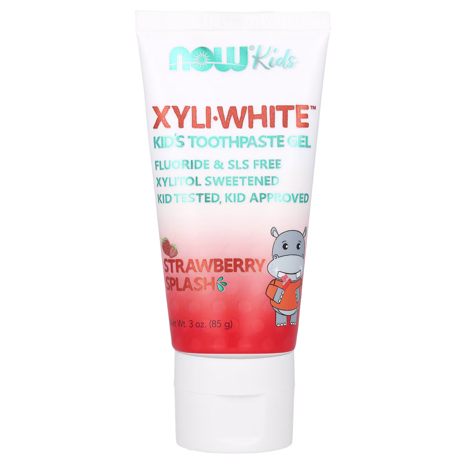 Solutions, XyliWhite™, Pasta dental en gel para niños, Fresa, 85 g (3 oz), NOW Foods