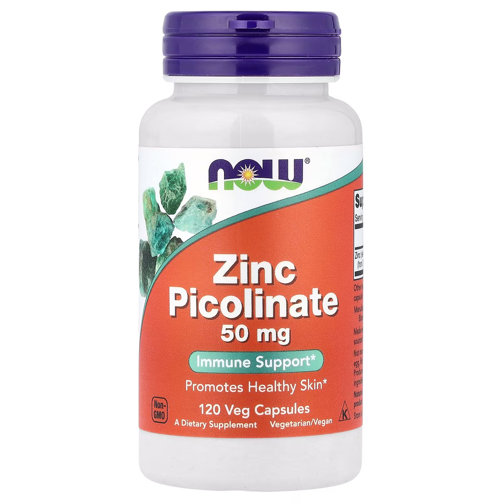 Picolinato de zinc, 50 mg, 120 cápsulas vegetales, NOW Foods