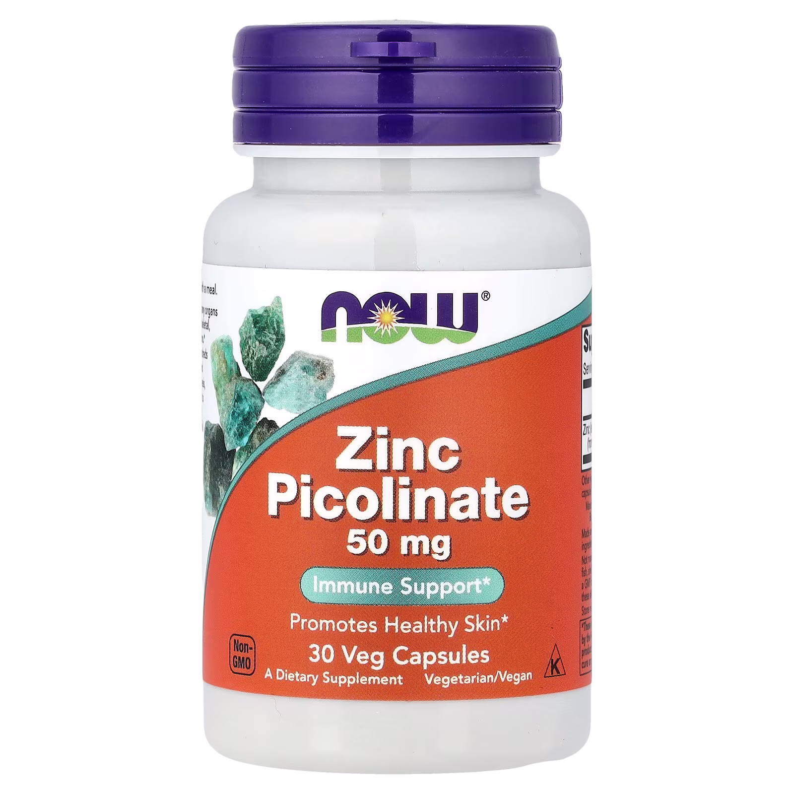 Picolinato de zinc, 50 mg, 30 cápsulas vegetales, NOW Foods