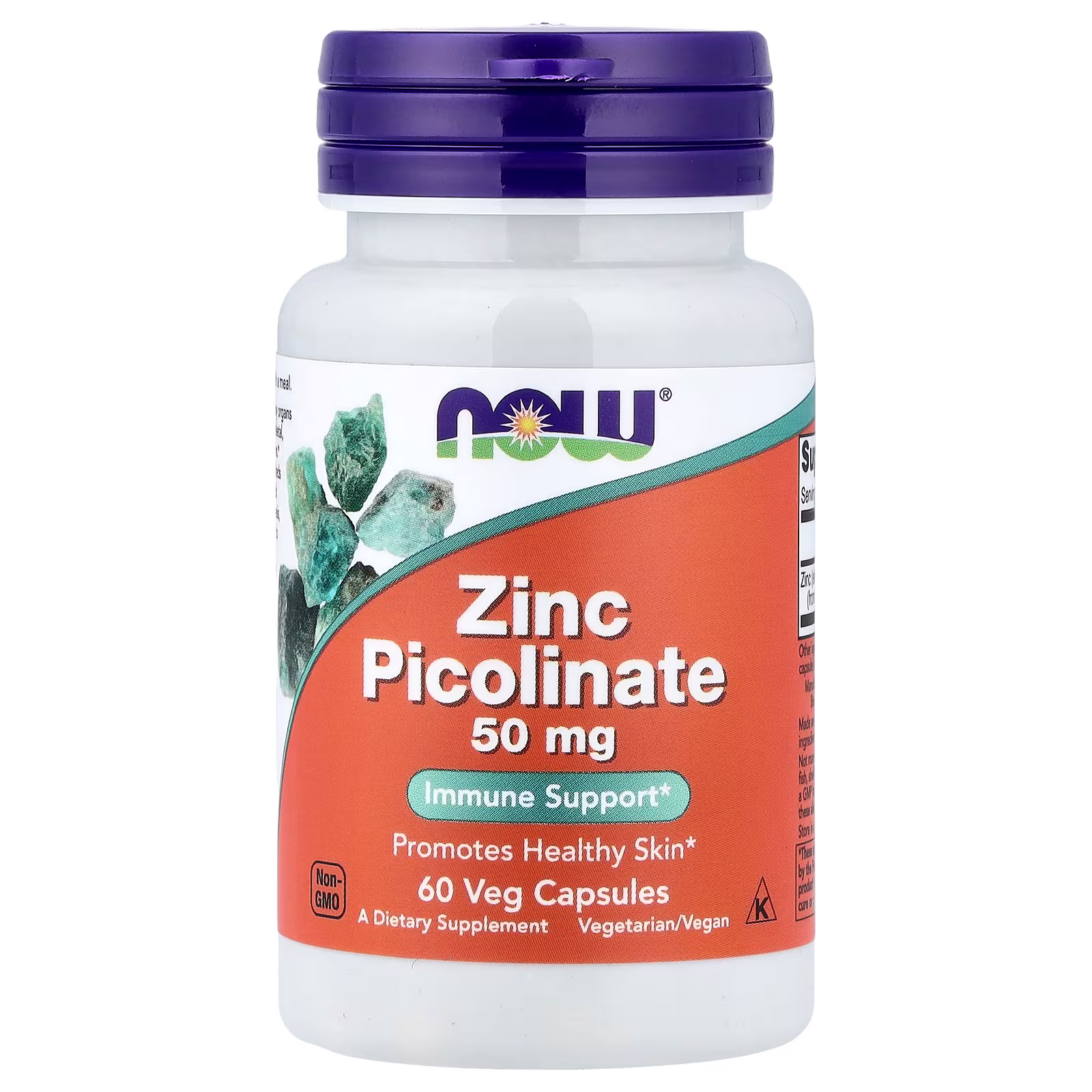 Picolinato de zinc, 50 mg, 60 cápsulas vegetales, NOW Foods